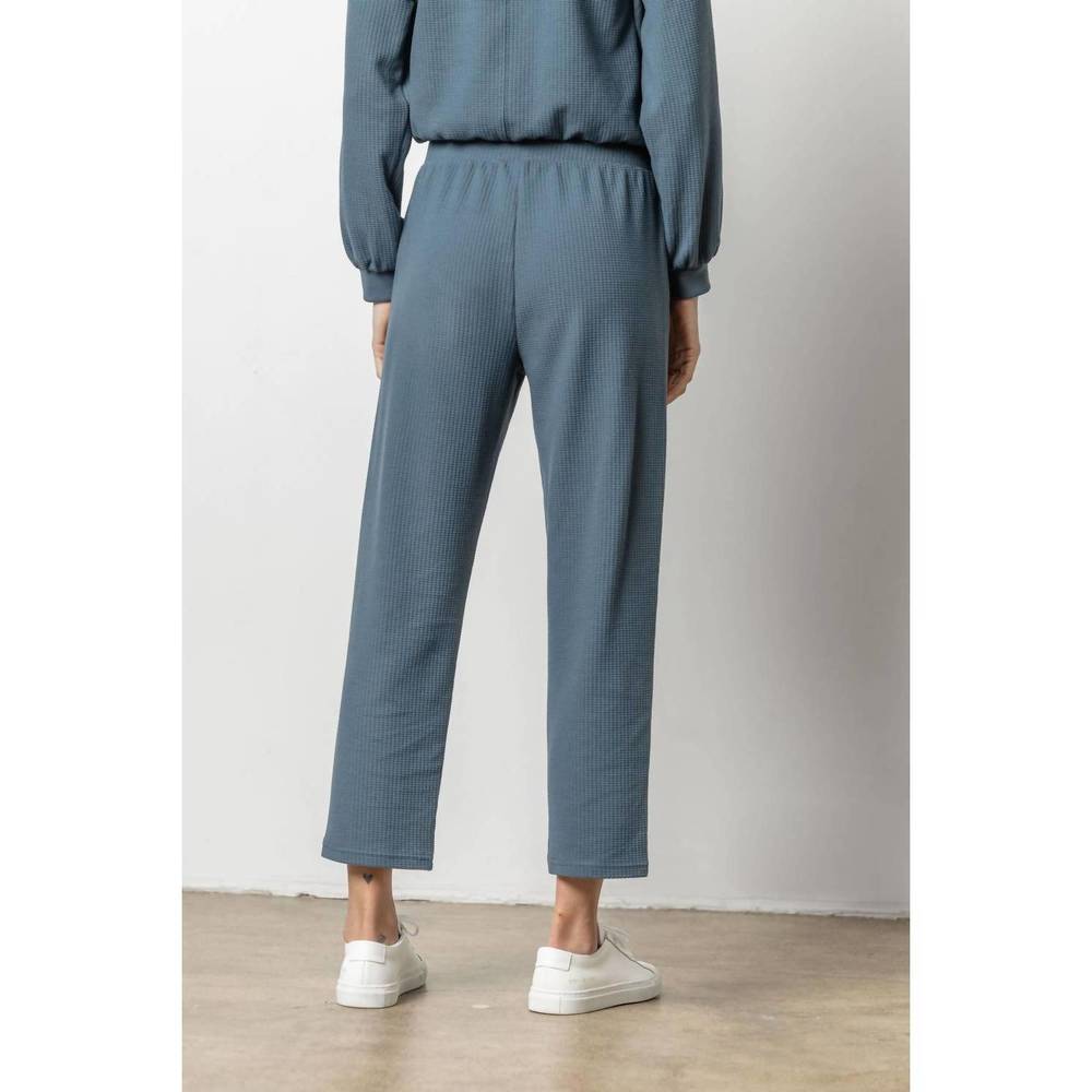NEW LILLA P straight leg waffle pant in abyss - Picture 2 of 3